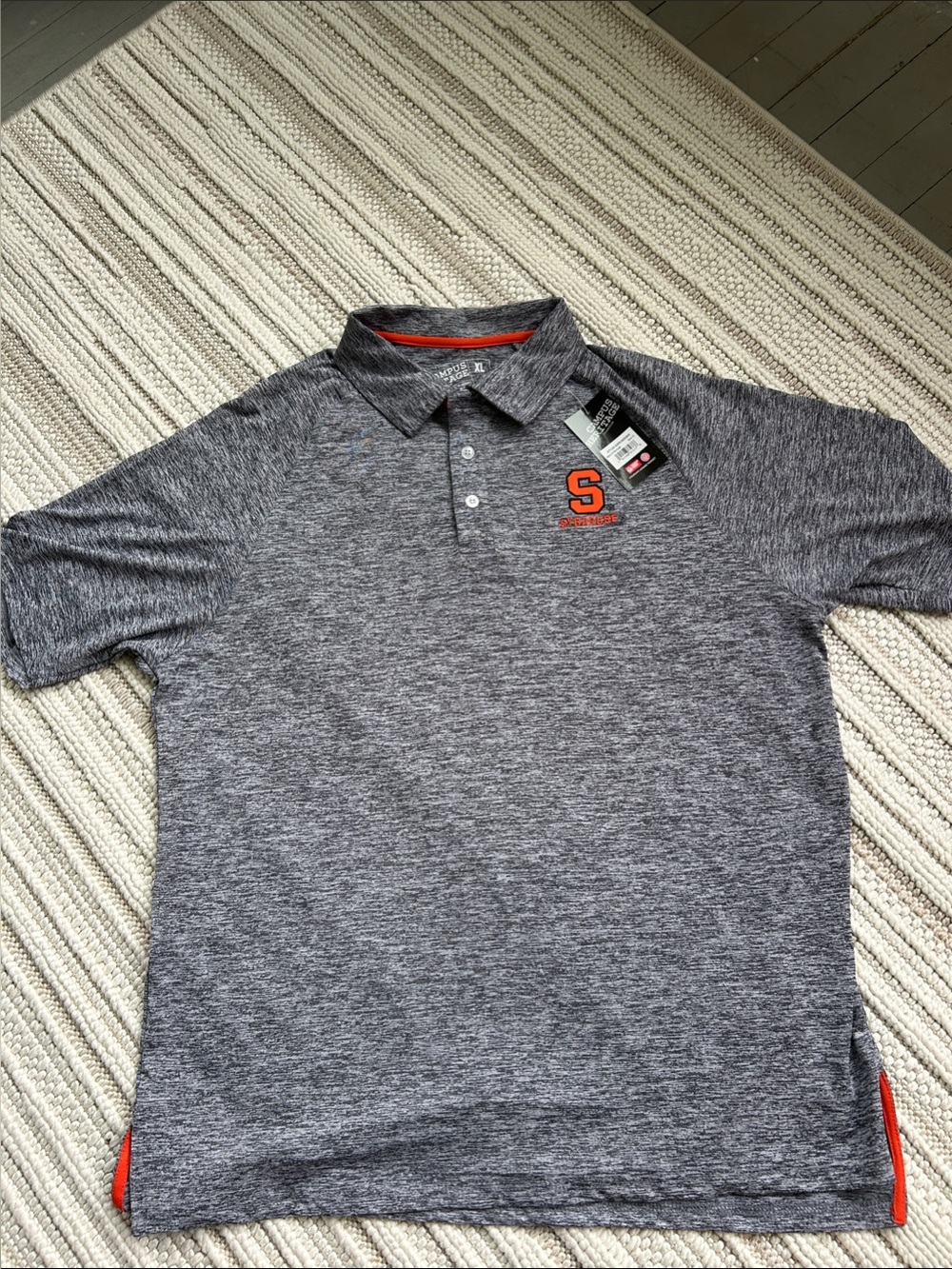 Campus Heritage Gray Heather Polo with Orange 'S' Embroidery